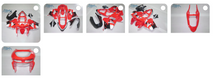 Load image into Gallery viewer, Kawasaki ZX9R C1 CP Red Bodywork Kit