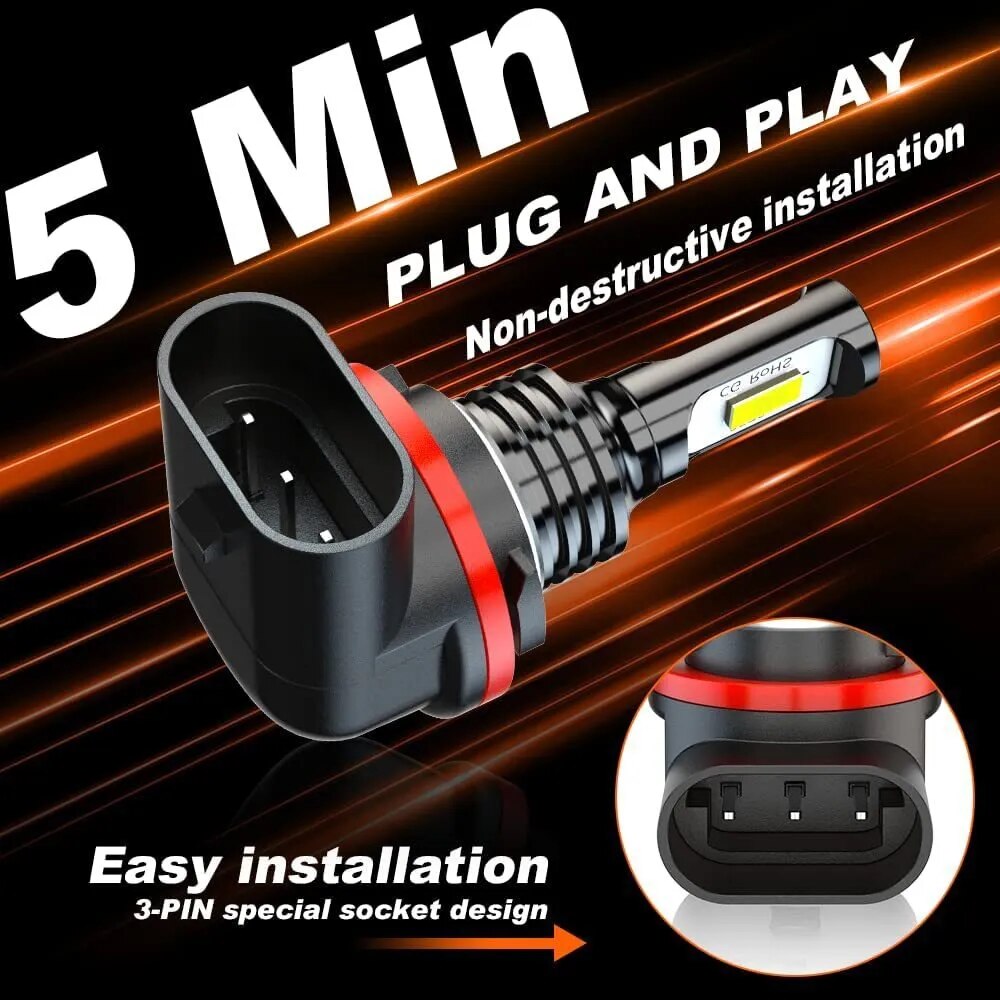 LED Headlight Upgrade Kit Honda Kawasaki Polaris ATV UTV SXS MULE