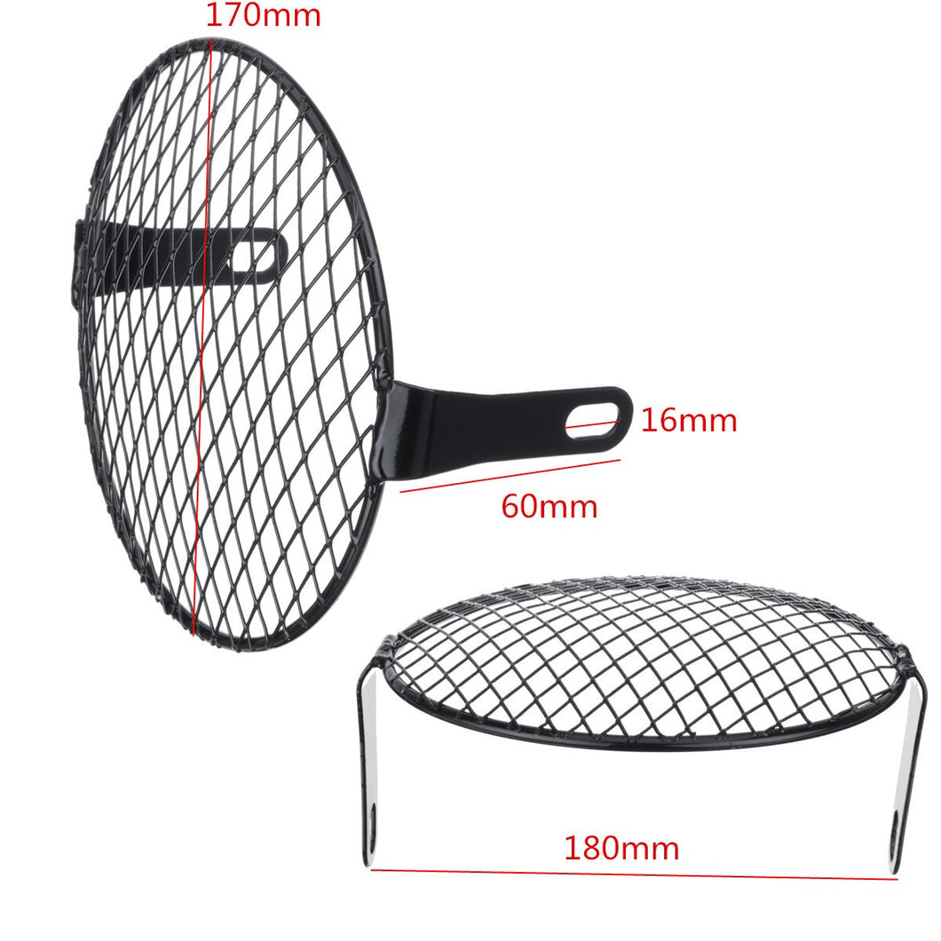 7 inch Universal Motorcycle Front Headlight Mesh Protector Guard