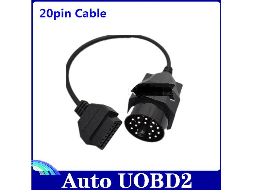 20pin Round OBD1 to 16 pin Flat OBD2 Adaptor Cable