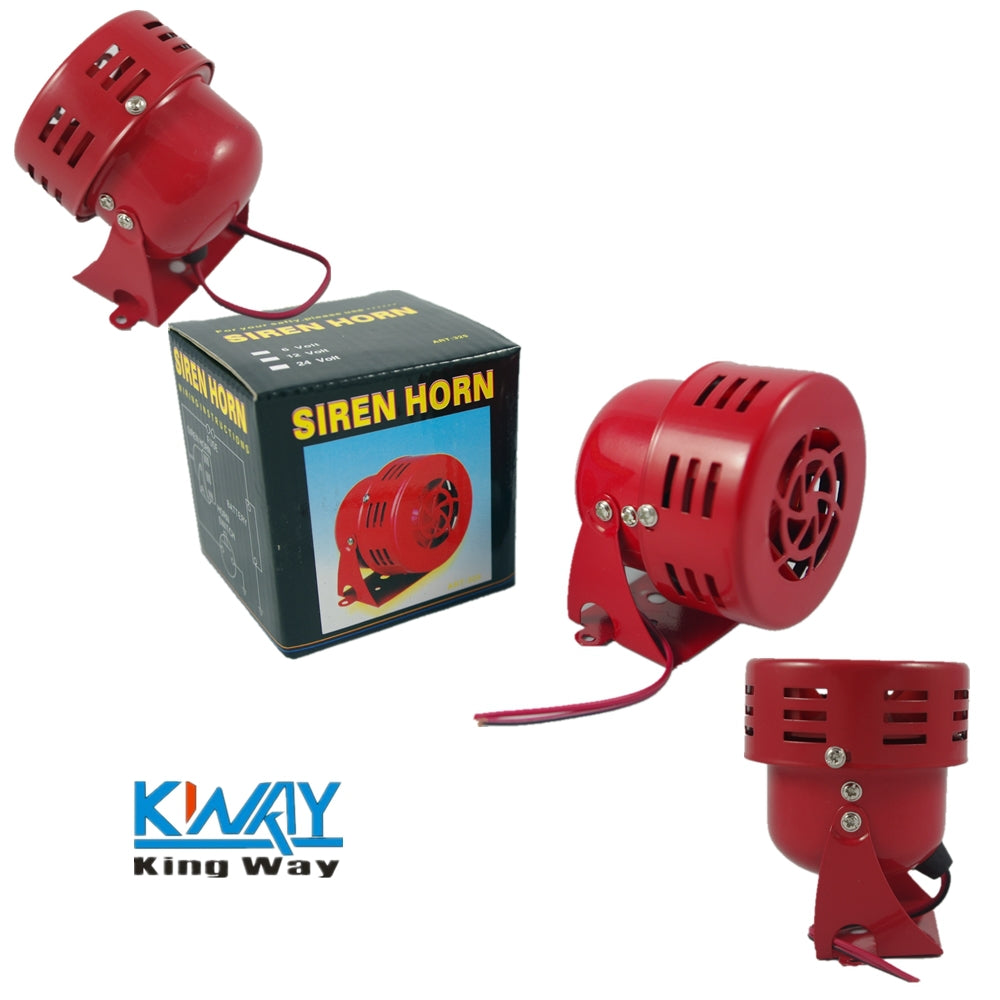 12v Motor Driven RED Air Raid Siren Horn