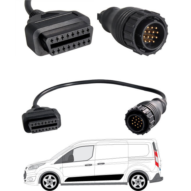 14 Pin to 16 Pin OBD2  Adapter Cable for Volkswagen VW LT Vans