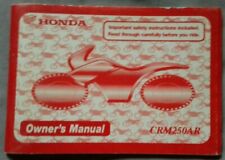 Honda CRM250 AR Owner Manual in English
