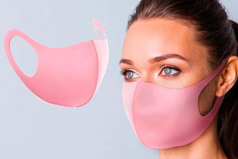 2pc Cotton/Polyester blend washable Face Guard PINK